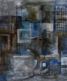 164-Petit matin bleu  -  L50 X  H60 - 2017